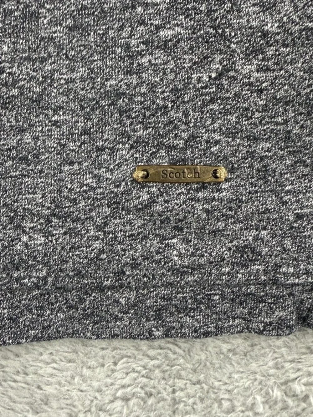 Scotch & Soda Shirt Mens Large Gray Long Sleeve Henley Jersey Knit Top Casual